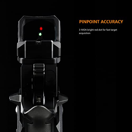 Red Dot Sight, 3 Moa Red Dot Scope, Multi Coated Scope Optic，Adjustable Brightness Reflex Sight, Red Dot Optic With 2 Picatiinny Rail Mounts #TOP4