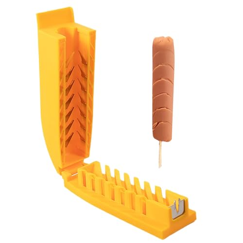 Cortadora de perros calientes, cortador de salchichas - Cortador de plátano Slicer Herramienta de corte de plátano portátil,Máquina de corte manual, picadora de alimentos compacta para picnic Barbacoa