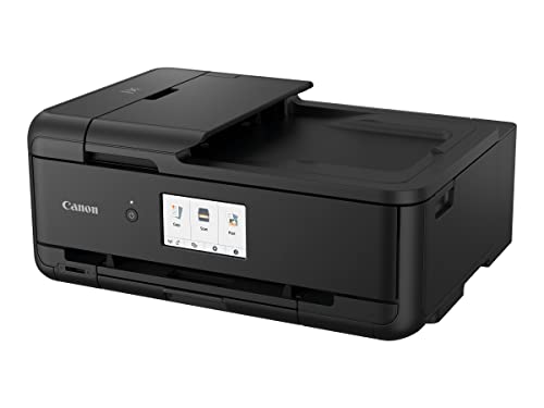 Canon Pixma TS9550 Impresora Multifunción Empresarial, Sistema de Inyección de Tinta, A3, WiFi, Conectividad Inalámbrica, ADF de 20 Hojas, Cartuchos Tinta XL, Pantalla Táctil, Negro