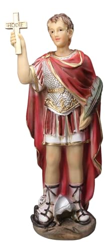 Ebros Gift Catholic Devotion Saint Expedite Roman Centurion Christian Martyr Decorative Figurine 12" Tall Expeditus Patron of Urgent Causes Decor Accent