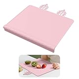 Silicone Placemat with Teething Edge Bumper and Spill Stopper, Dishwasher Safe Non-Slip Baby Activity Table (Pink)