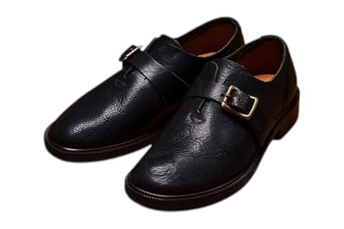 0536KOTOKA 一枚革モンク ブラック メンズ 25.0cm