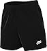 Nike Men's Club Knit Shorts, Black/White, X-Large