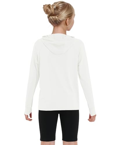 Girls Rash Guard Shirts Boys Long Sleeve Quick Dry Swim Shirts UPF 50+ Sun Protection Hoodie for Kids3