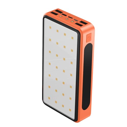 Banco de energía del cargador solar - Banco de paneles solares 20000mAh, almacenamiento de energía impermeable | Suministro de carga de batería portátil emergency, panel de salida de carga rápida