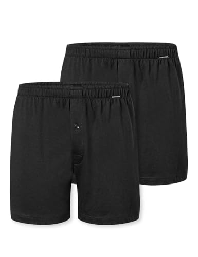 Schiesser Herren 2 Pack Boxershorts Baumwolle Jersey weich Multipack - Jerseyboxer schwarz_182426 7