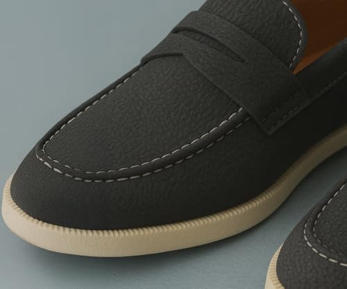 Image of Kraasa Men Premium Driftor 2.0 Block Heel Loafers for Mens, Causals| Lighweight Slip-On's | Soft Cushioned Insole | Super Flexible, Comfortable for Men