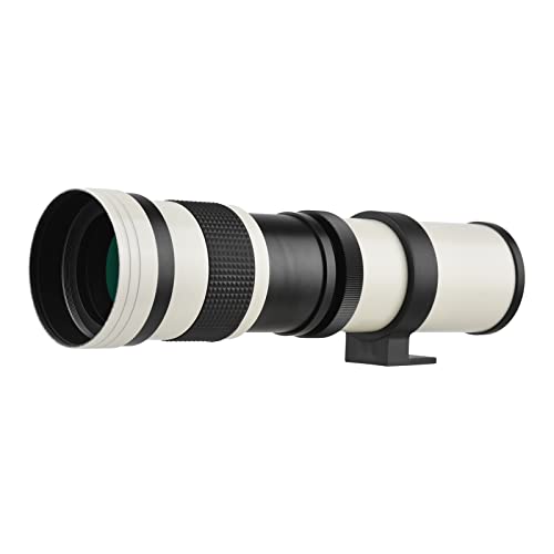 Lente Súper Teleobjetivo con Zoom Manual de 420 800 Mm F/8.3 16 + Montura en T para G9 GH5 II GX7 GX8 GX9 GX850 G90 G91 G95 G100, E M1 E M5 E M10 I II III E PM2 E PM1 Pen  F