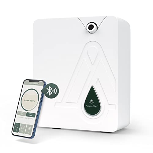 AromaPlan 2023 Upgraded Bluetooth Scent Air Machine for Home, Hotel, Spa, and Office â Smart Cold Air Technology System | Waterless Essential Oil Diffuser, Nebulizing Diffusion System, White
