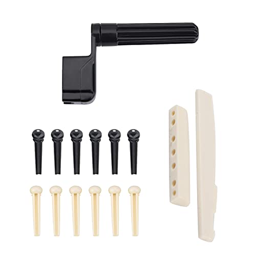 Goupilles de pont de guitare Sillet de Chevalet + cheville de guitare + String Winder Pièces de rechange pour guitare… - Les Beatles, Paul McCartney, John Lennon, RIngo Starr, George Harrison Goupilles de pont de guitare Sillet de Chevalet + cheville de guitare + String Winder Pièces de rechange pour guitare…