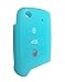 Produktbild CK+ VW Auto-Schlüssel Hülle Key Cover Case Etui Silikon für Polo Golf 7 Variant Touran - Leuchtend Blau