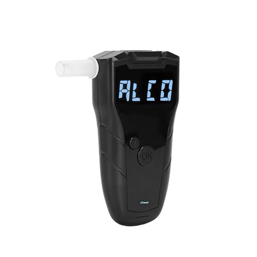 iBACheck Rechargeable Breathalyzer with Auto Flow detect and Auto Cleaning Feature, 10 Memories and LED Display Visible at Night (Black 2033) by iBACheck - Used condition - US$21.26