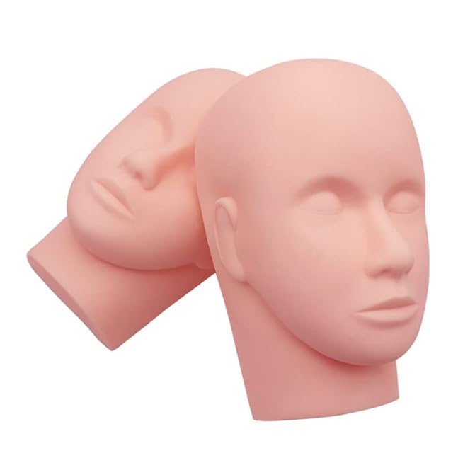 SOHAM SHREE Mannequin Head for Makeup Practice Mannequin Head for Eyelash Mannequin Training Head Closed Practice Model Massage Head Dummy (Mannequin Head)