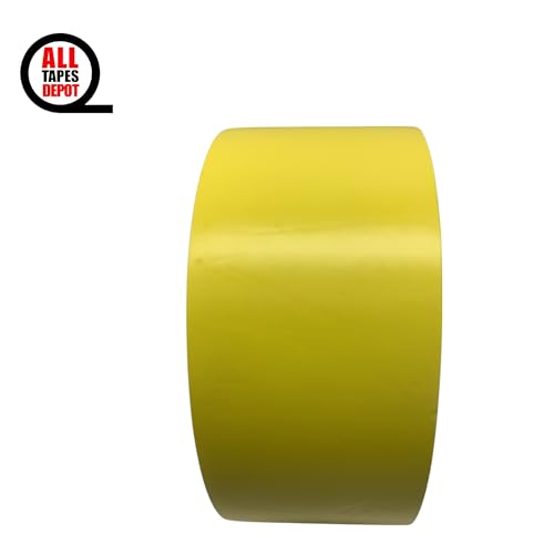 Image of All Tapes Depot Yellow Vinyl Pinstriping Tape, 2 inch x 36 Yards - Ideal for Pickleball Court Lines, Floor Marking, Crafts, Boats, Vehicles.