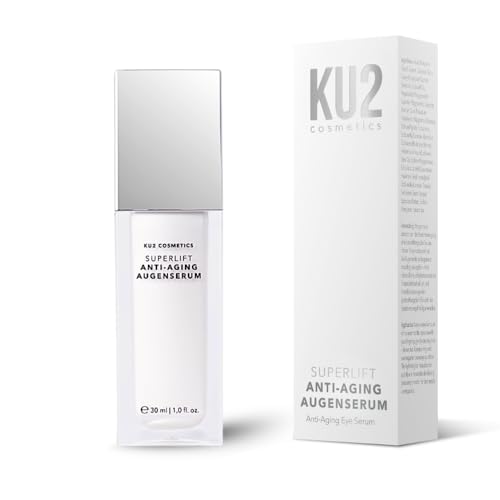 KU2 Cosmetics Superlift Anti Aging Augenserum – Hochwirksames Hyaluron Serum gegen Falten & Schwellungen – Peptid-Formel für glattere, straffere Haut, 30 ml