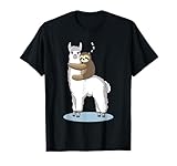 Lustiges Faultier schläft auf Lama Alpaka