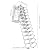 10.2FT Telescoping Attic Ladder, 12 Steps Wall-Mounted Folding Stairs with Safety Handrails, Aluminum Magnesium Alloy Attic Stairs Pull Down Ladder, MAX Supports 881LBS (White)