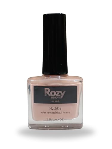 Rozy Beauty Halal-Certified Wudu Friendly Water Permeable Breathable and Fast Drying Nail Polish (Dainty 12 ml)