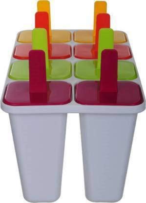 Zeydan Ice-Cream Kulfi Mould-(004) White Plastic Ice Cube Tray