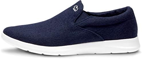 Merinos Women's Slip On Fashion Sneaker, Slide On Casual Shoe, Made with Australian Wool, Lightweight and Durable Tennis Shoes Navy Size 8