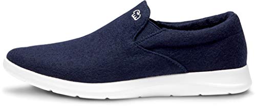 Merinos Women's Slip On Fashion Sneaker, Slide On Casual Shoe, Made With Australian Wool, Lightweight And Durable Tennis Shoes Navy Size 8 #TOP20