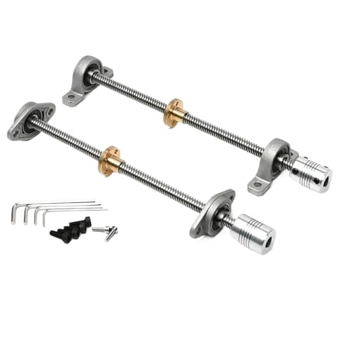 Vis à plomb T8 200mm avec écrou en laiton et roulement KP08 pour imprimante 3D et CNC