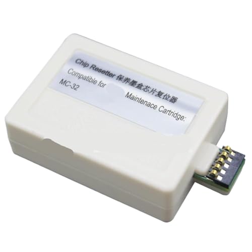 GSwReJ MC-32 Caja de Mantenimiento de Tinta Residual Reiniciador de Chips Compatible con los Modelos de Impresora MC32 TC-5200 TC-5200M TC-20 TC5200 TC 5200 TC5200M TC20 20 para número de Pieza MC-32