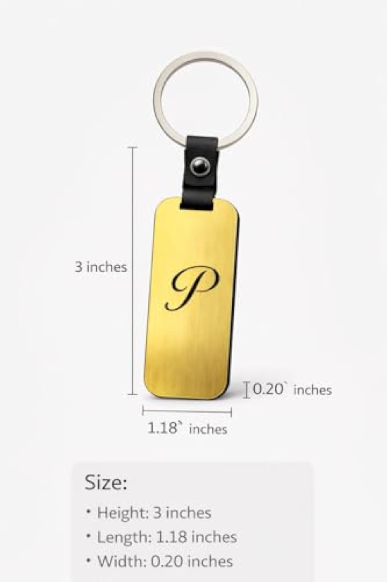 Alphabet Keychain - Personalized Initial Key Ring (D)