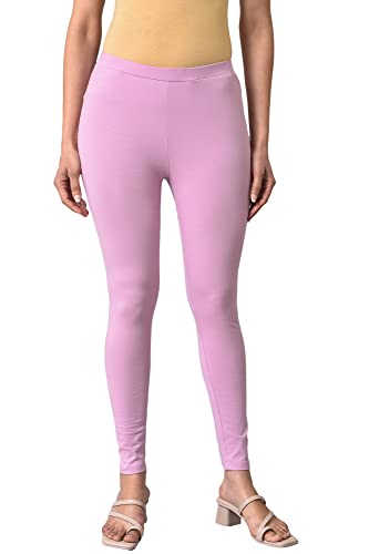 Image of W for Woman Women's Regular Fit High Rise Coral Cotton Jersey Tights