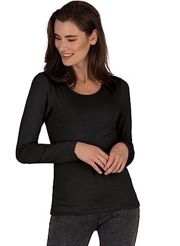 Trigema Women's 542501 T-Shirt, Black (Black 008), S