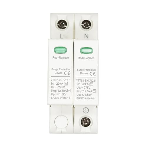 Pararrayos SPD YTTS1-B+C/12,5 de carril guía con capacidad 20KA-40KA bajo voltaje 3