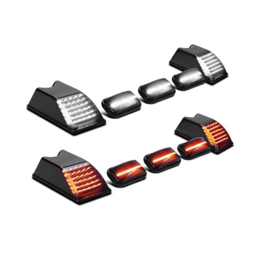 Luces marcadoras techo Hummer H2 juego completo con lentes rojas traseras y ámbar frontales