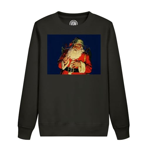 Sweatshirt enfant Père Noël vintage en coton mélangé pour l'hiver