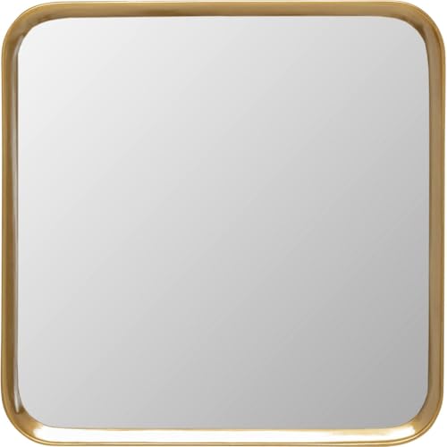 Kare Design Vincenza Miroir Mural doré avec Cadre pour Chambre à Coucher, Salon, Couloir, 63 x 63 cm (L x l)