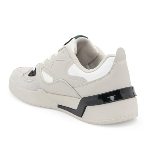 Image of Red Tape Men's Sneakers Grey Black Pu Round Lace-Up Flexible Support