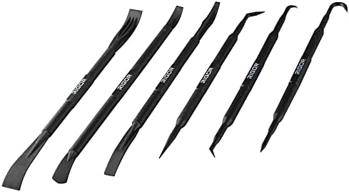 RIGOR 56001 Non-Marring Pick and Pry Bar Set, 6 PCS | Removal Lever Set | Replacing Gaskets, Oil Seals, O-Rings, Small Part