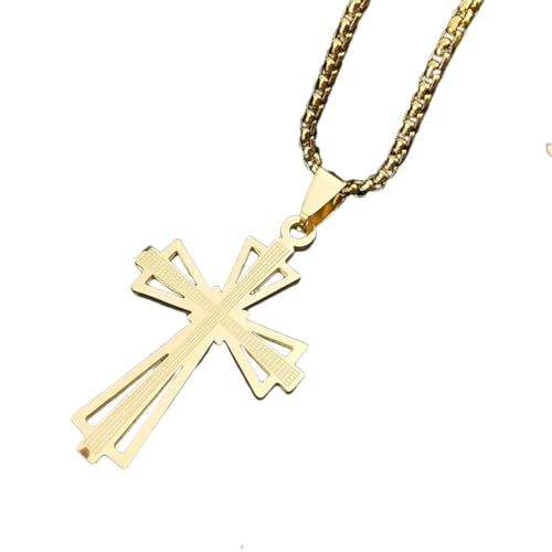 Collier pour homme et sa croix catholiciste or pour cadeau