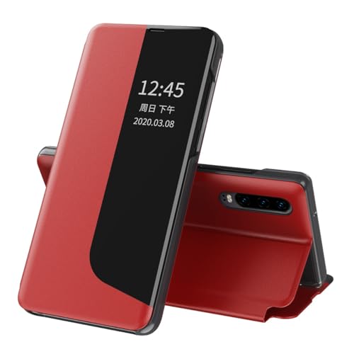 Étui Huawei P30 antichoc flip leather cover avec rabat rigide