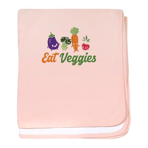 CafePress Eat Veggies Vegetarian Veganism Veget Baby Blanket, Super Soft Newborn Swaddle