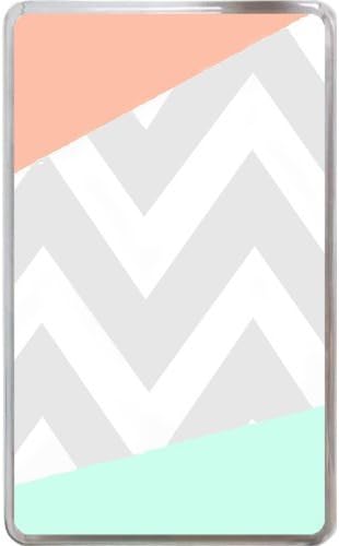 Mint & Coral Grey Chevron Hard Case Cover for Kindle Fire Fashion Custom 100% Plastic Protector