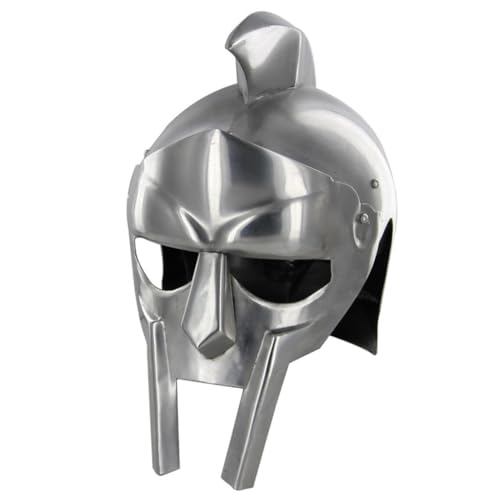 Armory Replicas™ Rhino Gladiator Steel Helmet – 20 Gauge Functional Armor with Leather Liner & Adjustable Chin Strap