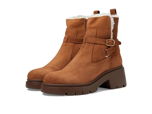 Bottines Colletta en fourrure de daim camel Steve Madden haut de gamme pour femme