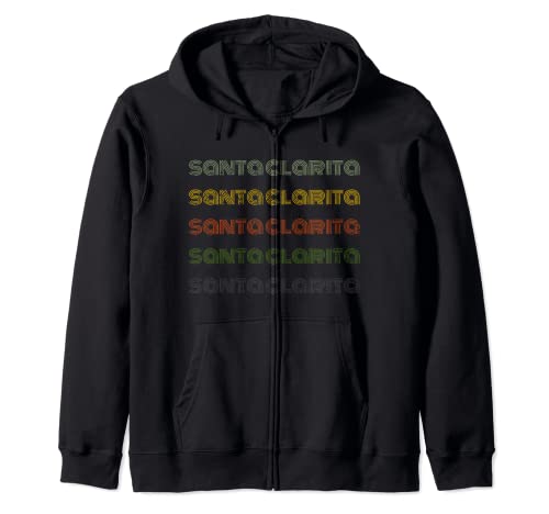 Estados Unidos, ciudad de los 70, retro, vintage, Santa Clarita Sudadera con Capucha