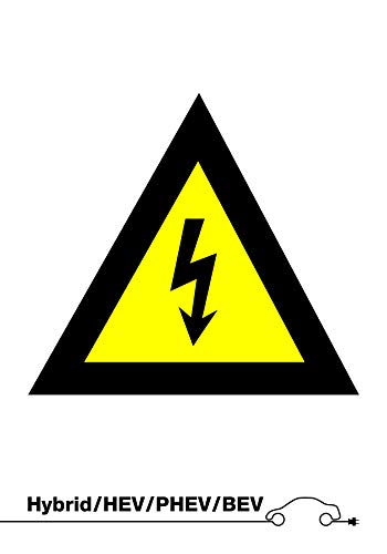 Signalisation Laser 7577 Danger High Voltage pour prévenir le risque d'électrocution