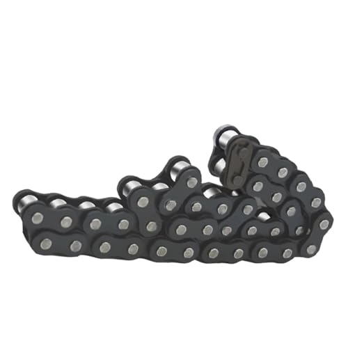 04C-1 Carbon Steel Transmission Roller Chain/Connector, Chain Pitch 6.35, Half/Full Buckle Roller Industrial Chain Join Buckle DOLUNTO (Size : Roller Chain 1M)