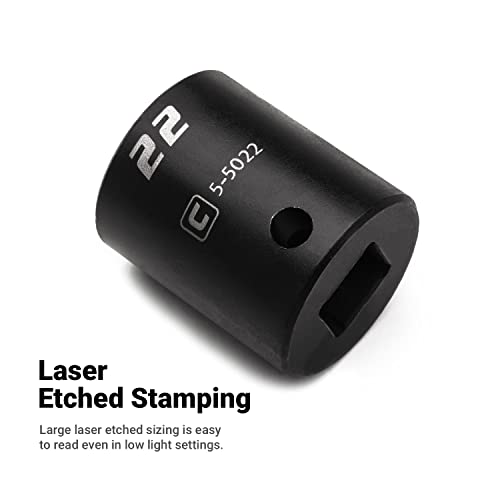 Capri Tools 20 Mm Shallow Impact Socket, 1/2-Inch Drive, 6-Point, Metric #TOP4