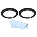 PATIKIL 55mm-28mm Metal Step Down Ring with Cleaning Cloth, 2 Pack Camera Lens Filter Adapter Ring Aluminum Filter Adapter Ring for Camera Lenses Hood, Black