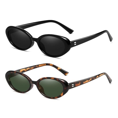 Lunettes de soleil ovale retro pour homme et femme protection UV90s