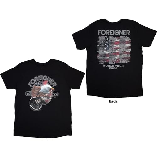 T-shirt Foreigner Juke Box Heroes Eagle résistant et respirant en pur coton