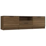 vidaXL TV Cabinet Entertainment Centre TV Console Media Unit HiFi Side Cabinet Home Indoor Kitchen Office Furniture Brown Oak Engineered Wood